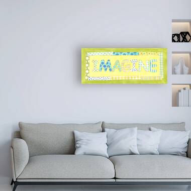 Zoomie Kids Imagine Phrase On Canvas by Megan Meagher Textual Art